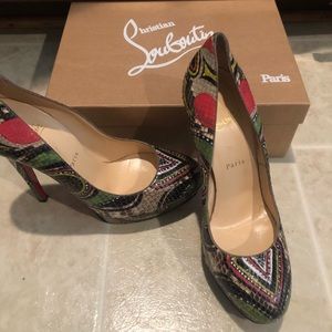 Christian Louboutin multi-color heel size 40